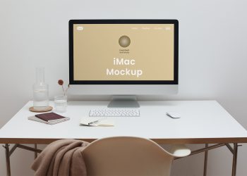 iMac Screen Front View Free Mockup