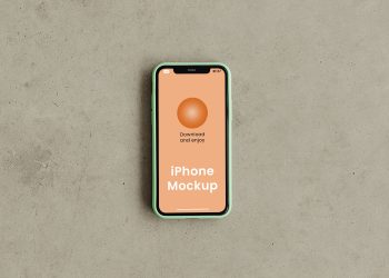 iPhone on Floor Free Mockup