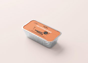 Aluminum Food Container Free Mockup