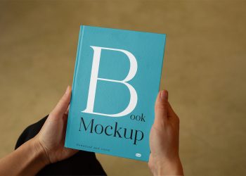 Book Cover in Hands Free Mockup