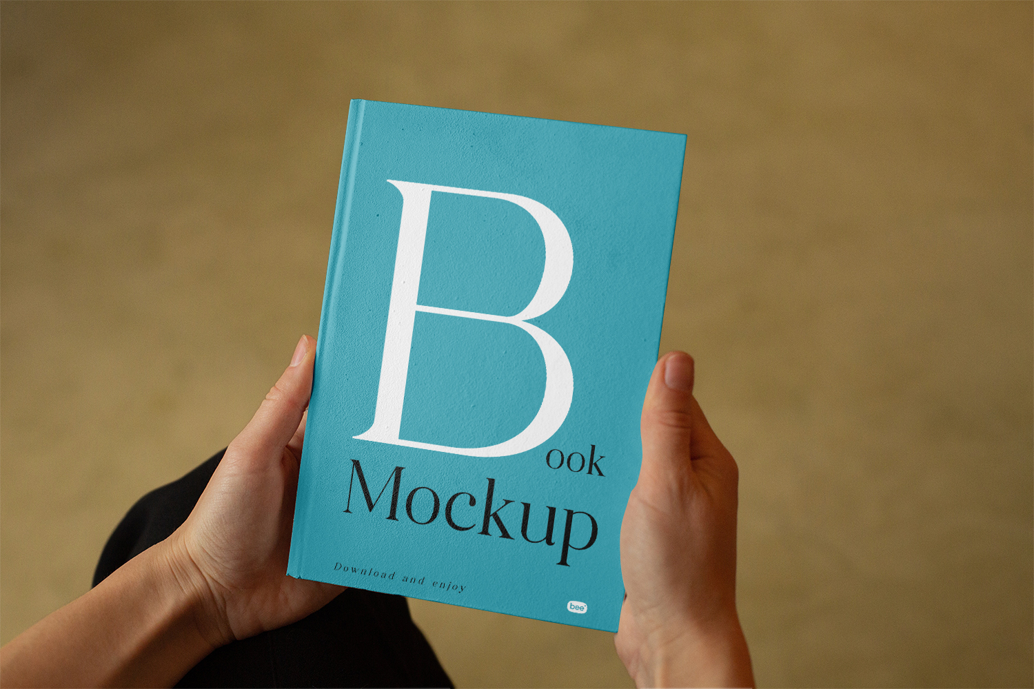 Book Cover in Hands Free Mockup