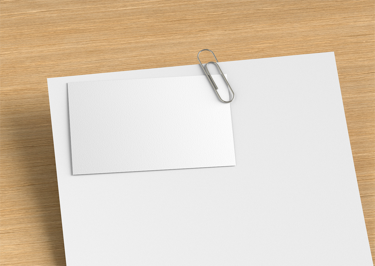 Business Card with Letterhead Free Mockup