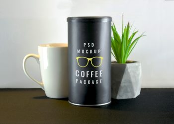 Coffee Tube Package Free Mockup