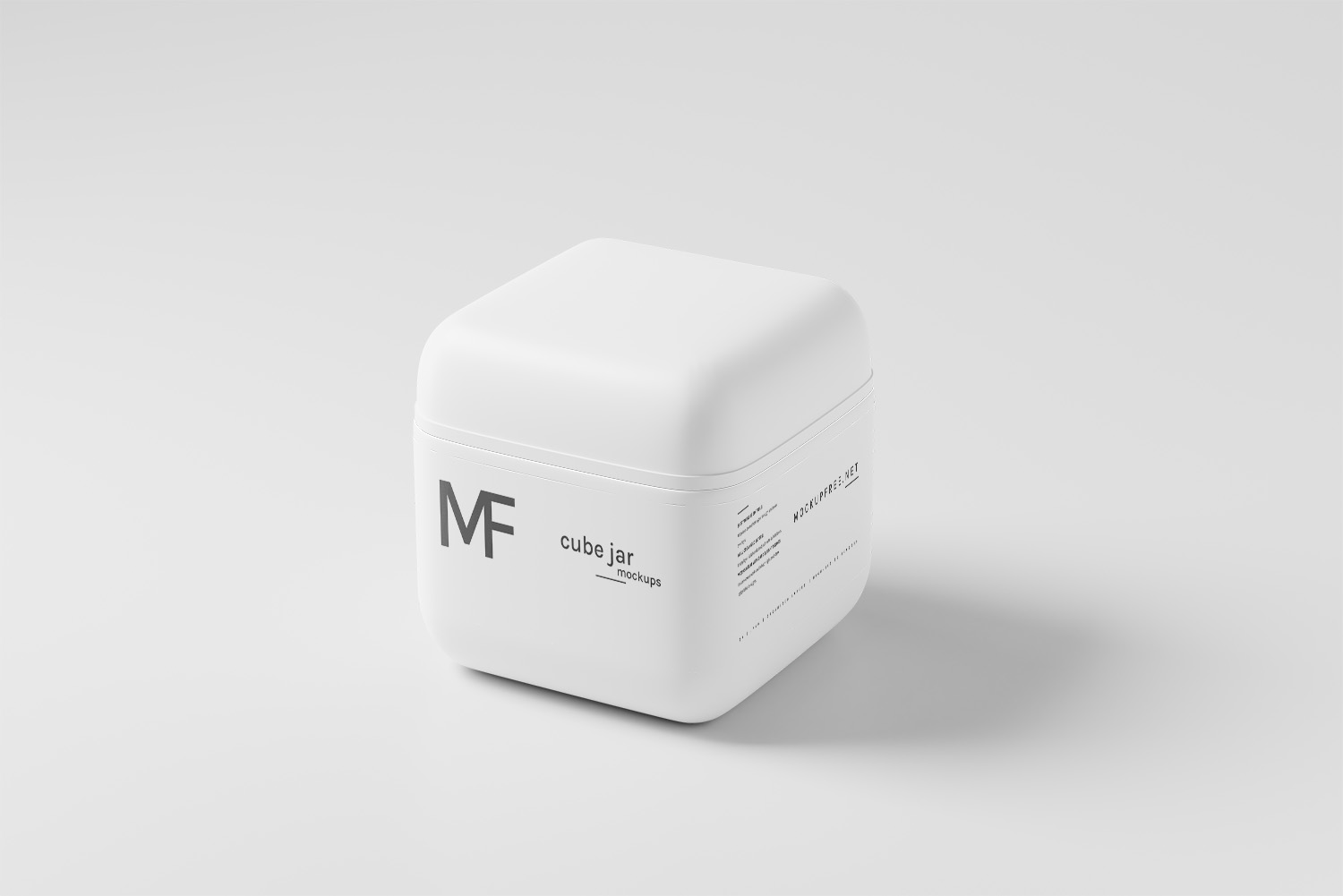 Cube Shaped Cosmetic Jar Free Mockups