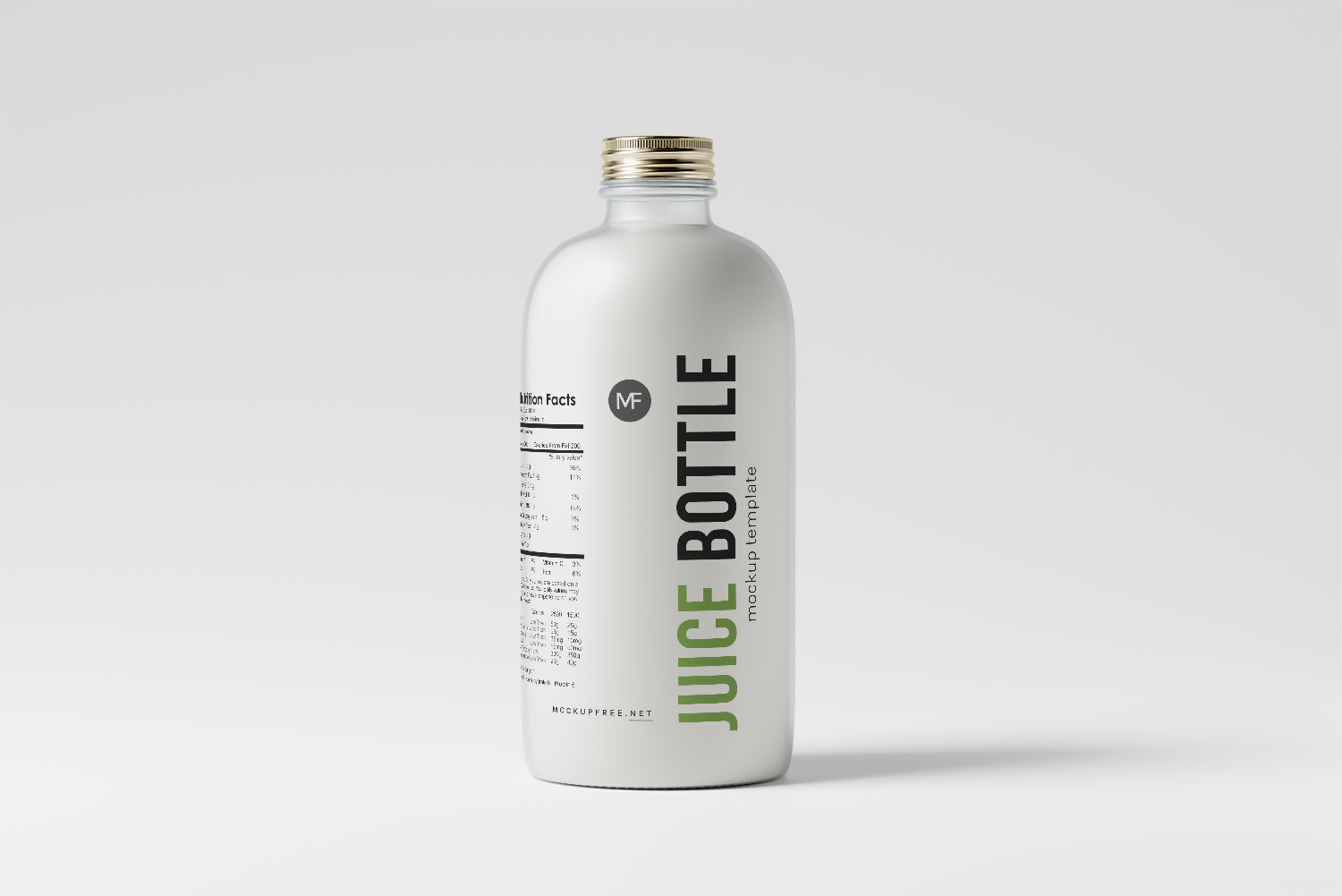 Free Glass Bottle Juice Mockup (PSD)