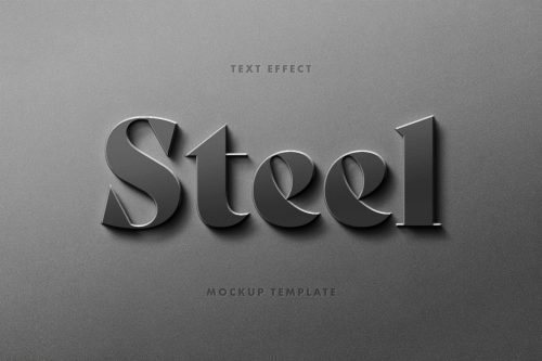 Sharp Steel Logo Free Mockup