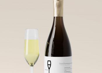 Sparkling Wine Bottle Free Mockups