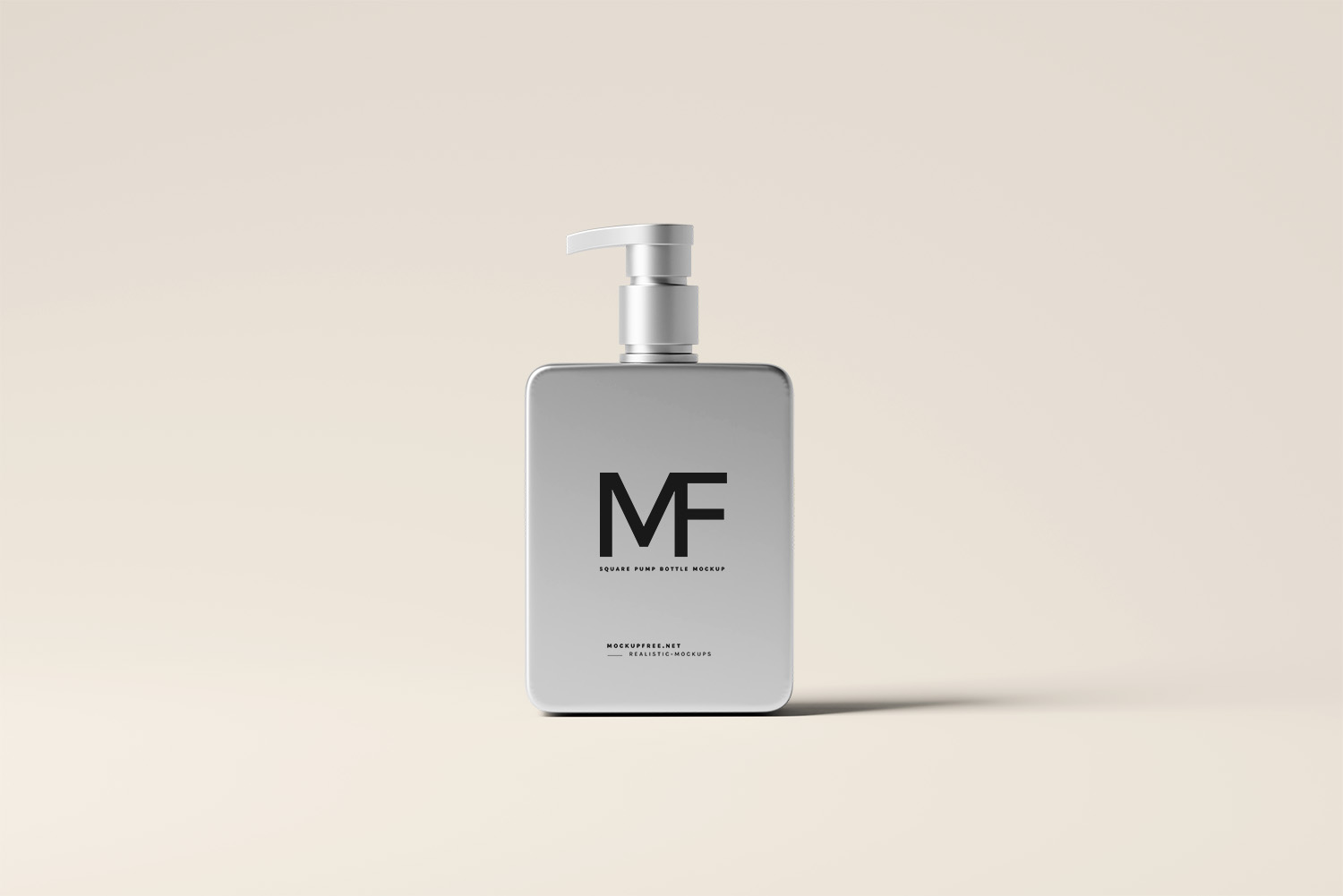 Square Pump Bottle Free Mockups