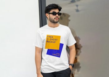 T-Shirt on Men Free Mockup