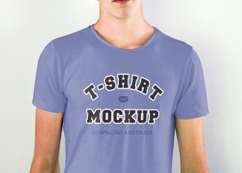 T-Shirt on Men Free Mockup