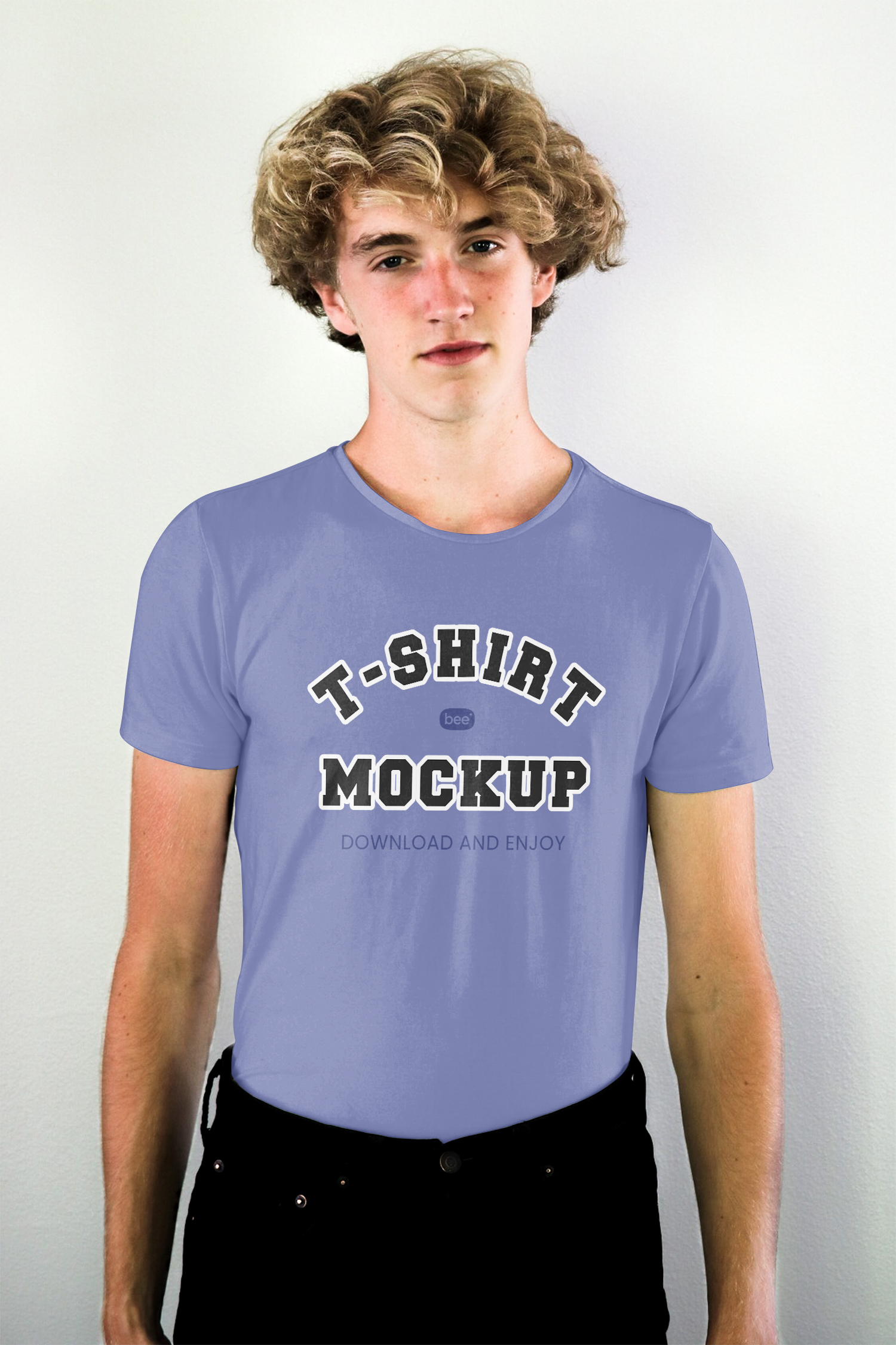 T-Shirt on Men Free Mockup