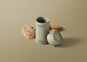 Tube with Cookies Free Mockup