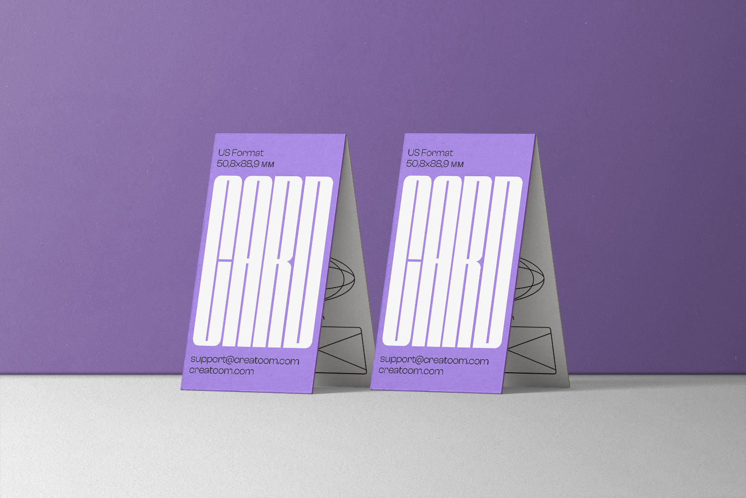 Two Business Card Free Mockup