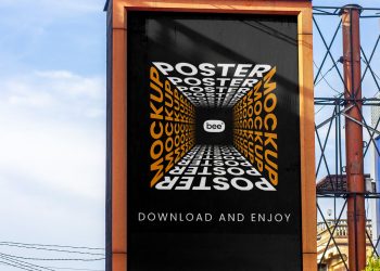 Vertical Billboard Free Mockup