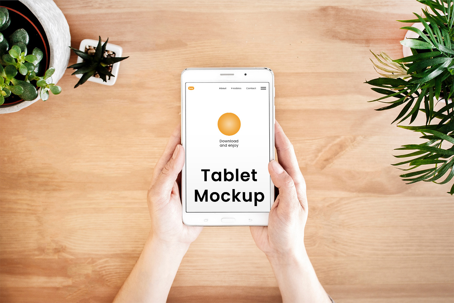 Vertical Tablet Screen Free Mockup