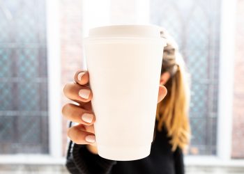 Woman Holding Cup Free Mockup