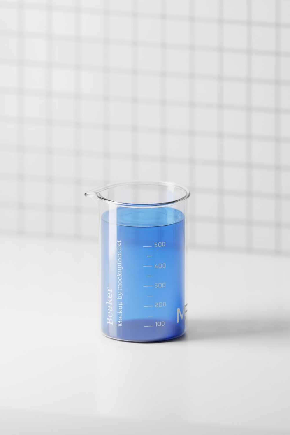 Beaker Free Mockups in a Laboratory Background