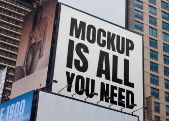 Big Square Billboard Free Mockup