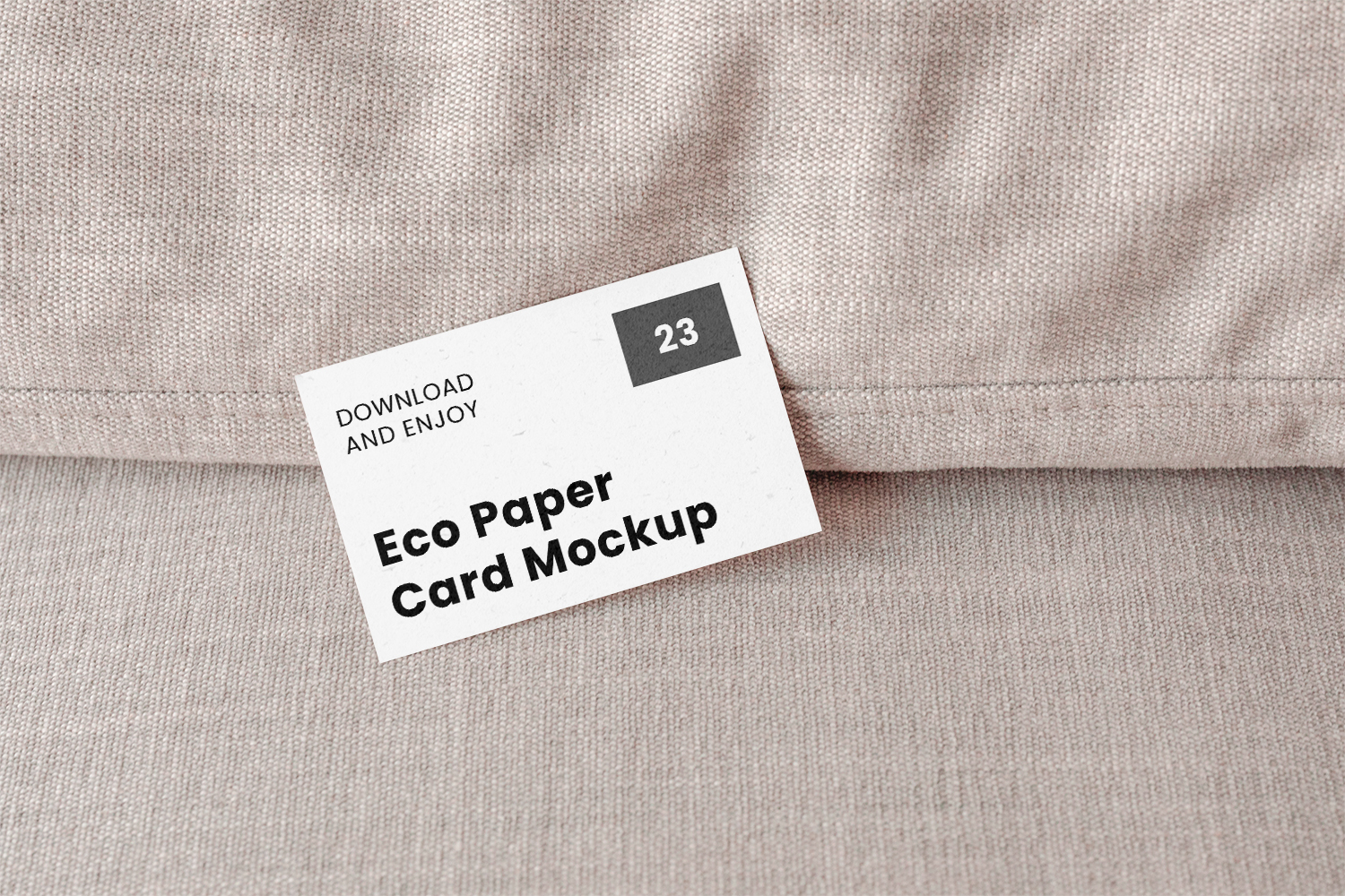 Business Card on Couch Free Mockup