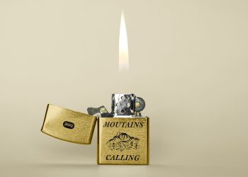 Classic Metal Lighter Free Mockup