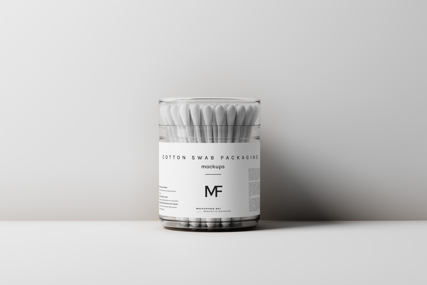 Cotton Swab Packaging Free Mockups