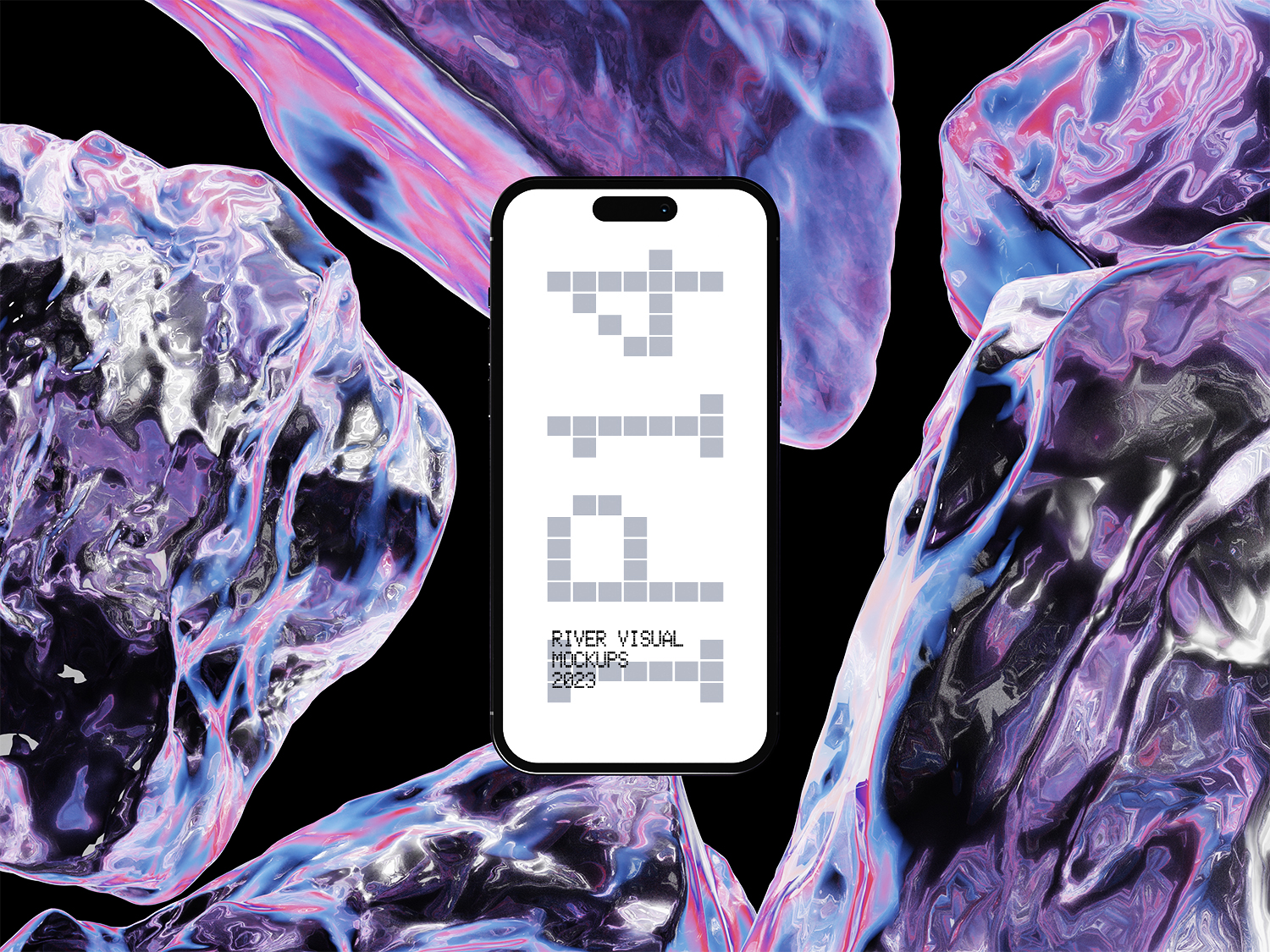 Crystal Rock iPhone 14 Pro Free Mockup