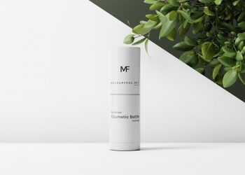 Cylindrical Cosmetic Bottle Mockups