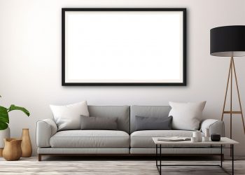 Elegant Interior Horizontal Frame Poster Free Mockup