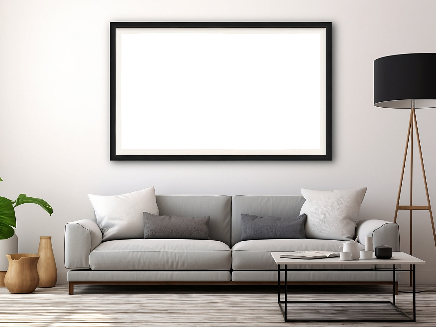 Elegant Interior Horizontal Frame Poster Free Mockup