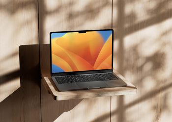 M2 Macbook Air Free Mockup