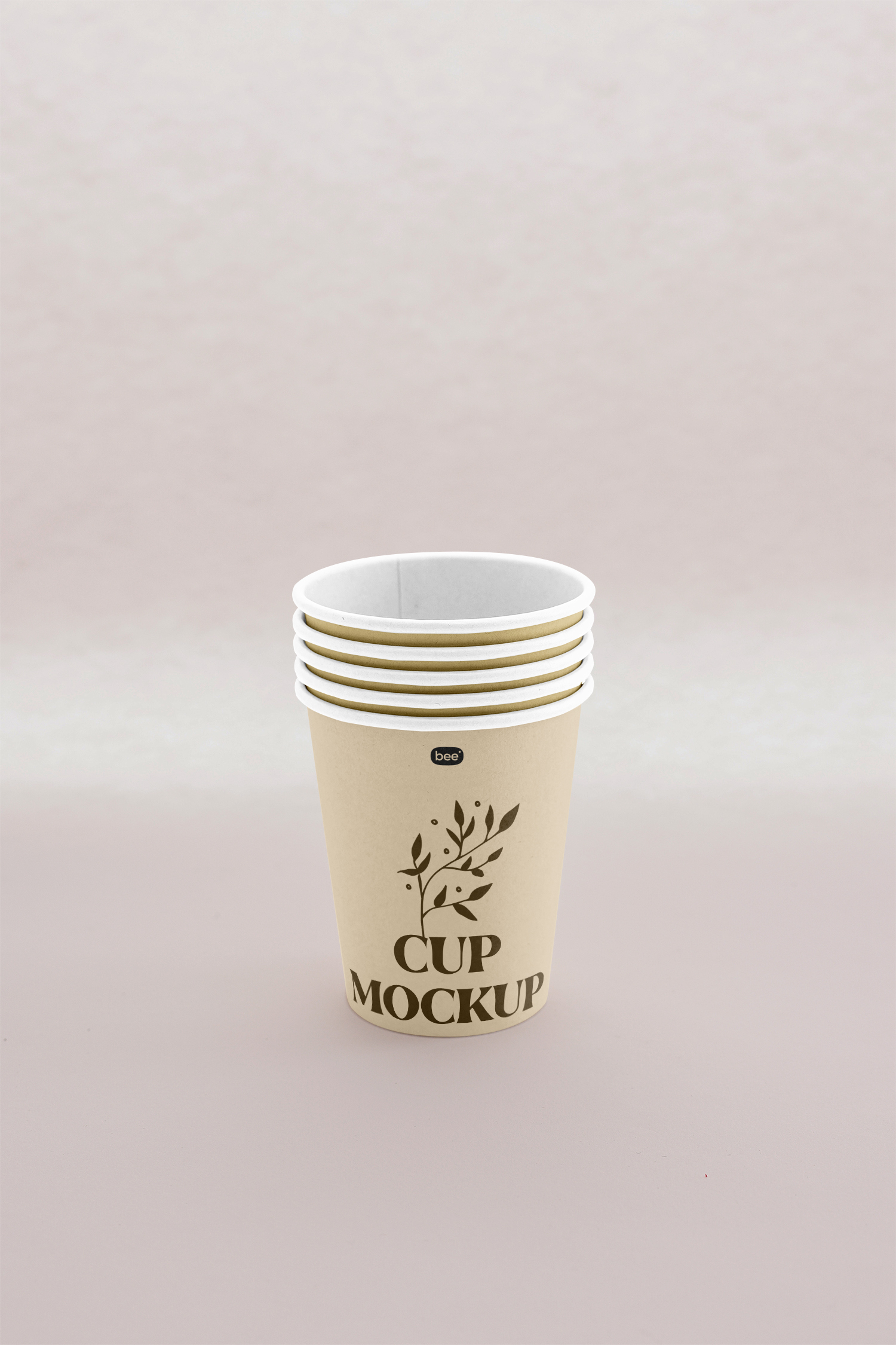 Paper Cups Stack Free Mockup