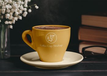 Porcelain Coffee Cup Free Mockup