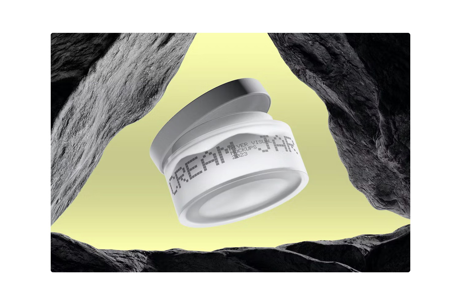 Ready to Rock Cream Jar Free Mockup
