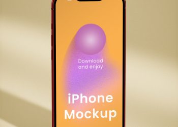 Standing Smartphone Free Mockup