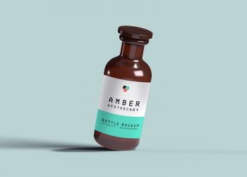 Amber Apothecary Bottle Free Mockup