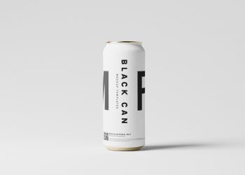 Black Soda Aluminum Can Free Mockup Collection