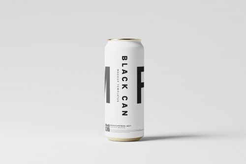 Black Soda Aluminum Can Free Mockup Collection