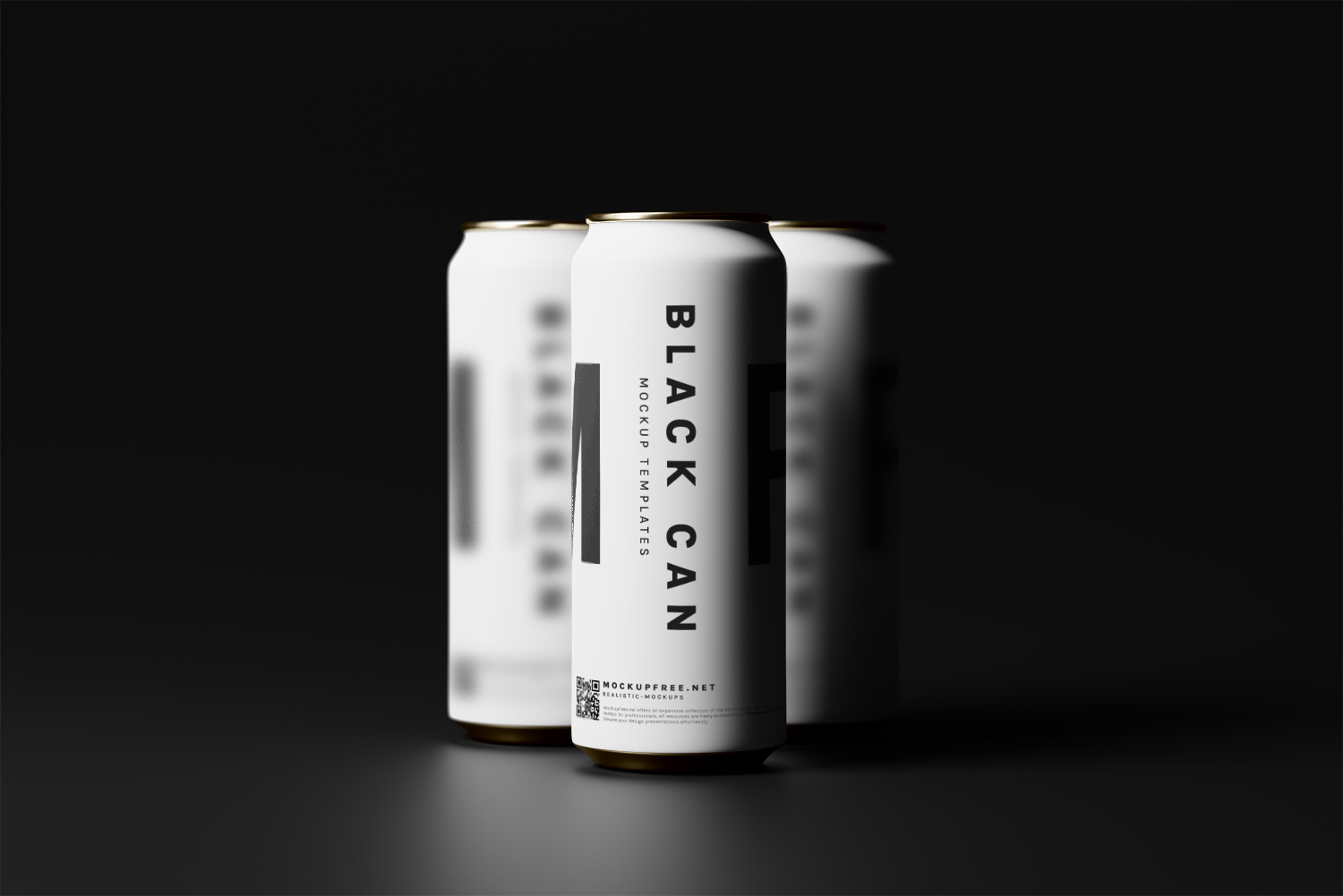 Packreate » Matte Aluminium Can Mockup – Front View