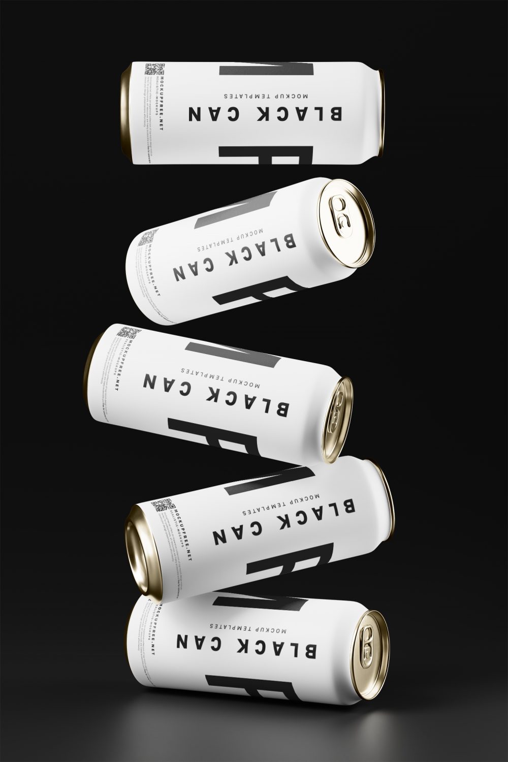 Black Soda Aluminum Can Free Mockup Collection