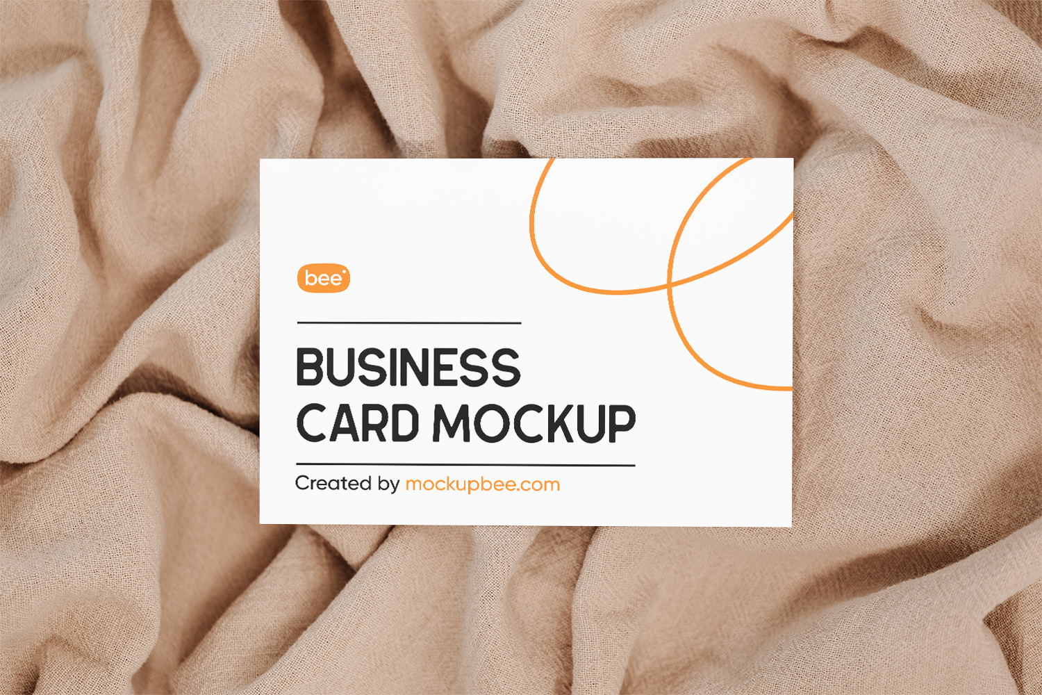 Business Card on Blanket Free Mockup