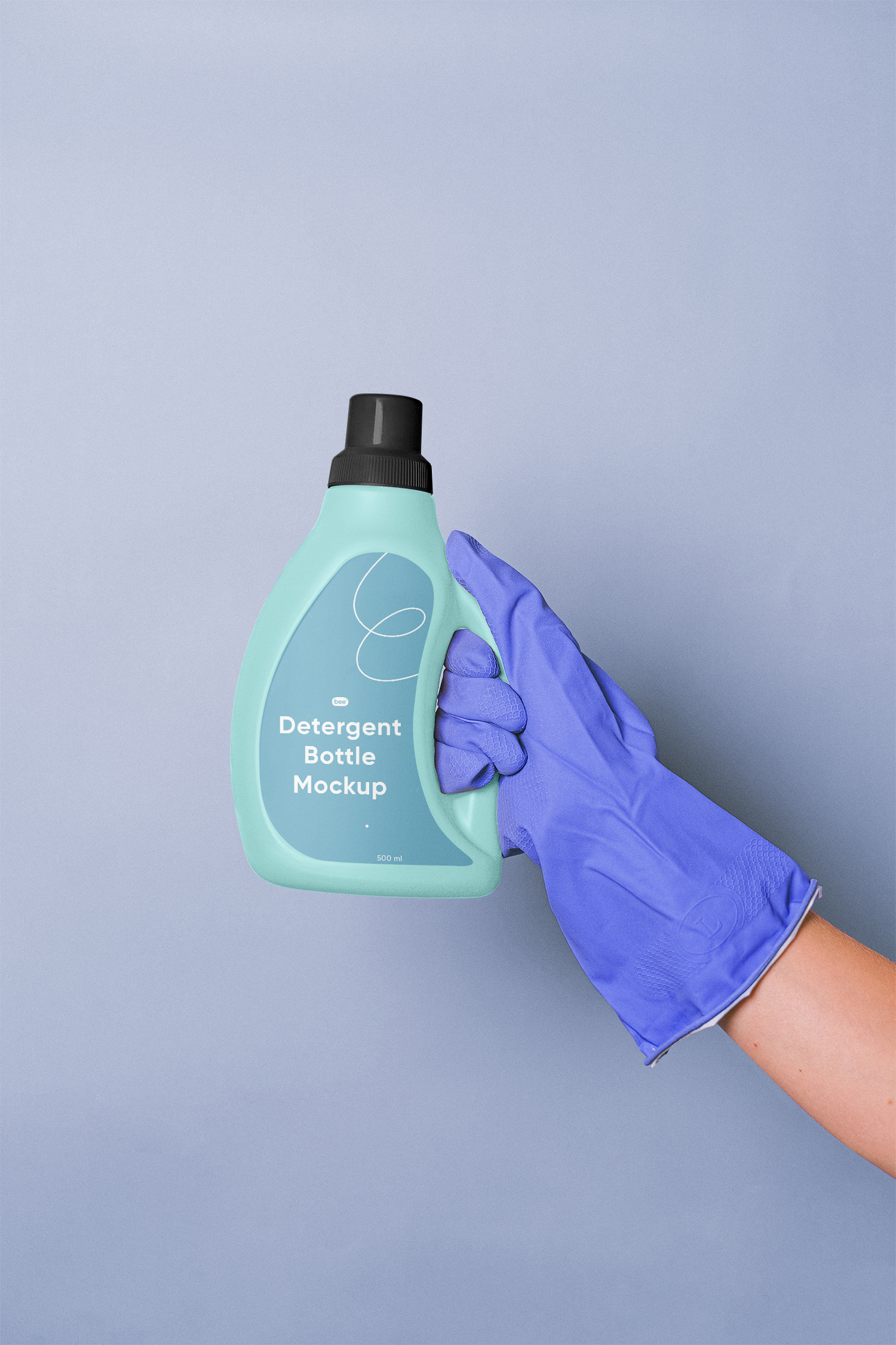 Detergent Bottle with Hand Free Mockup
