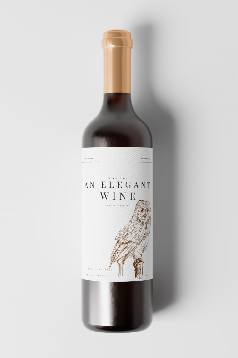 Elegant Red Wine Bottle Free Mockup Collection