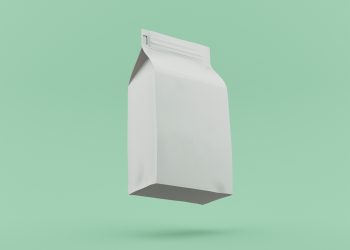 Flying Coffee Bag Free Mockup