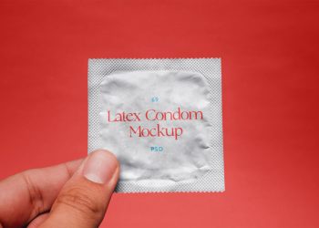 Free Condom in Hand Free Mockup