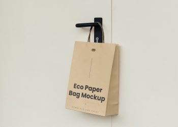 Hanging Paper Bag Free Mockup