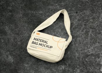Lying Material Bag Free Mockup