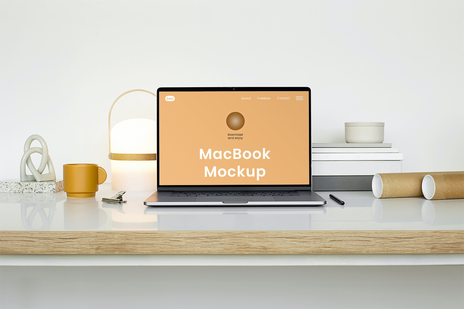 MacBook Front View Free Mockup