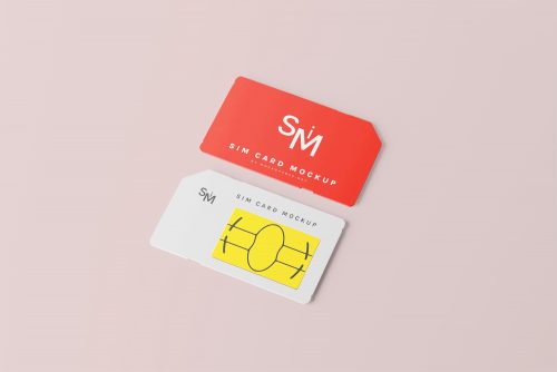 Mobile SIM Card Free Mockups