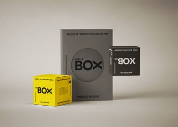 Packaging Boxes Free Branding Mockup Set