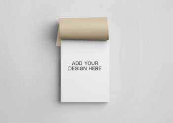 Realistic Notepad Free Mockup